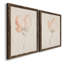 Fleur Petite I - Ensemble de 2 peintures sur toiles encadrées-1069795072-1069795073