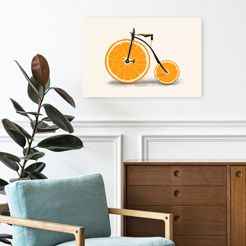 Impression d'art mural orange orange, 16" H x 24" W