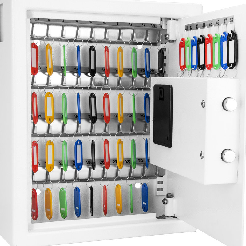 48 Wall Safe Digital Keypad Key Cabinet - Steel, Secure Storage Unit Robust Keys Protection Solution