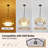 19.7" Modern Boho 2-Tier Rattan Semi-Flush Mount Ceiling Light, Gold Basket-weave Drum Chandelier for Bedroom, Kitchen, and Entryway-466374241
