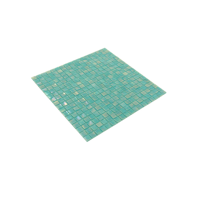 Skosh 0.6" x 0.6" Glass Grid Mosaic Wall & Floor Tile, Dark Ocean Green