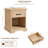 18'' Farmhouse Nightstand with Charging Station and Drawer-12258848