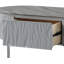 Table basse Yukino Gris lustré et chromé