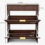 Narrow Fluted Shoe Storage Cabinet with Flip Drawers, Slim Entryway Shoe Organizer with Pull-Out Drawer & Gold Handles-131246663