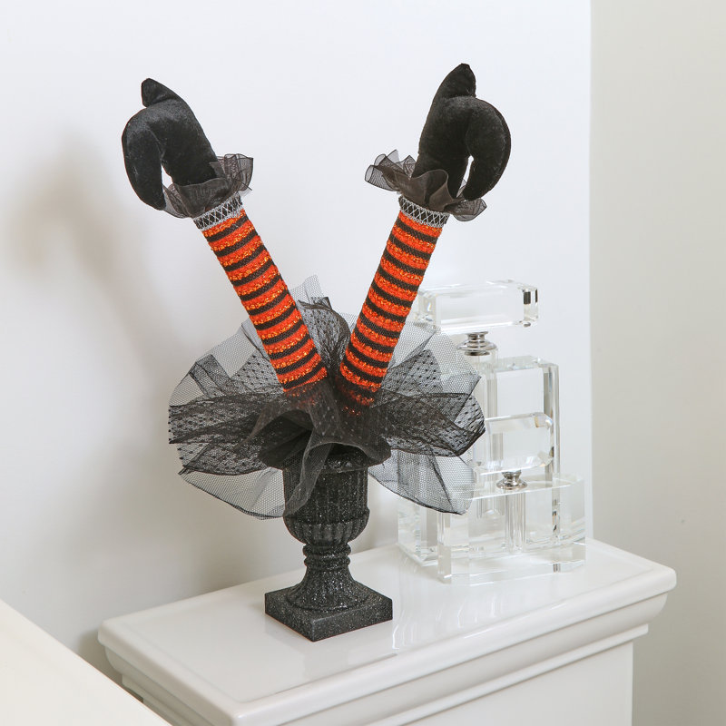 Choix de pieds de sorcière 18 po, Noir / Orange