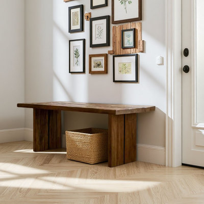 Modern industrial-style wooden desk