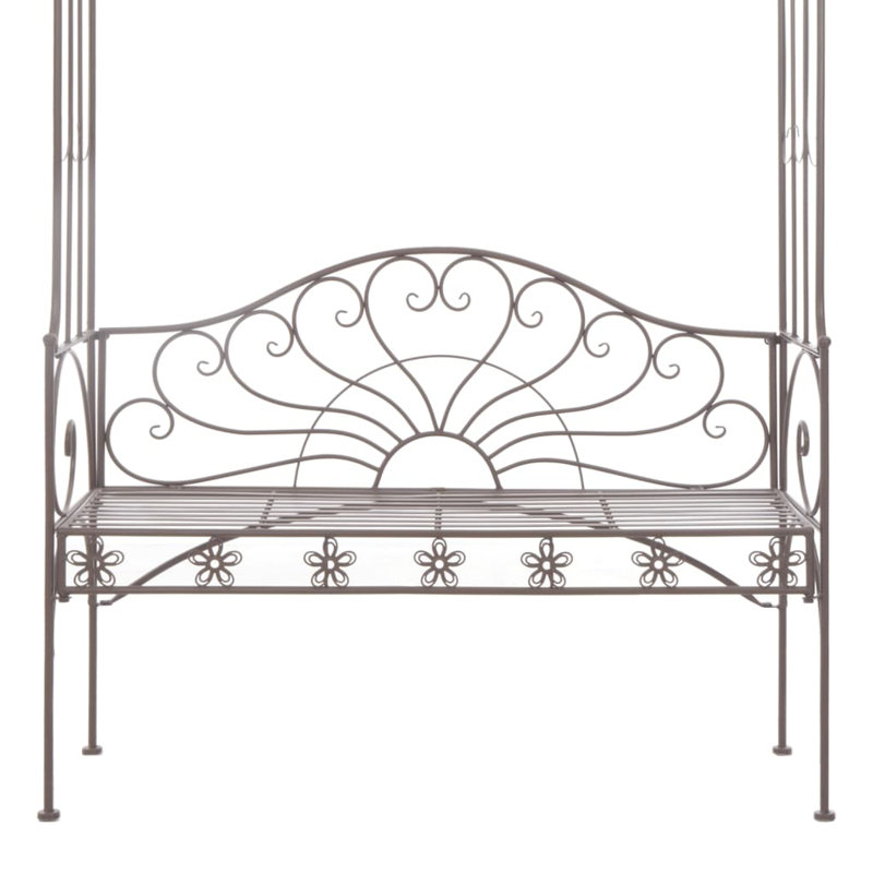 Banc de jardin en acier inoxydable Ethanmichael, Marron