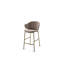 Holly Upholstered Stool with Rounded Back and Metal Frame-502580375-520383257