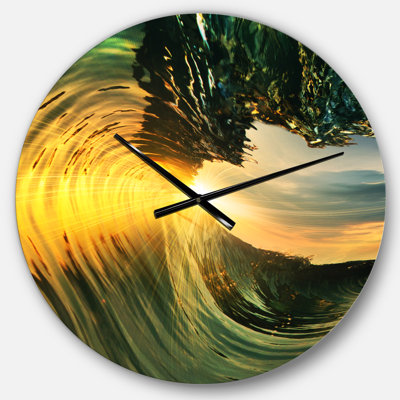 Horloge murale côtière multicolore