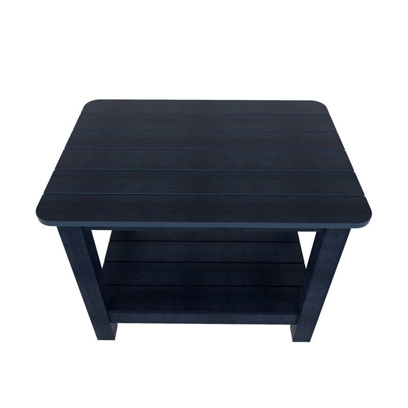 Arrlo Outdoor All-Weather Poly Side Table, Navy