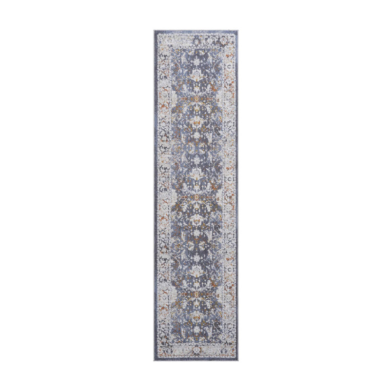 Collection Blue / Traditional Area Rug, Runner 2'2" x 8'