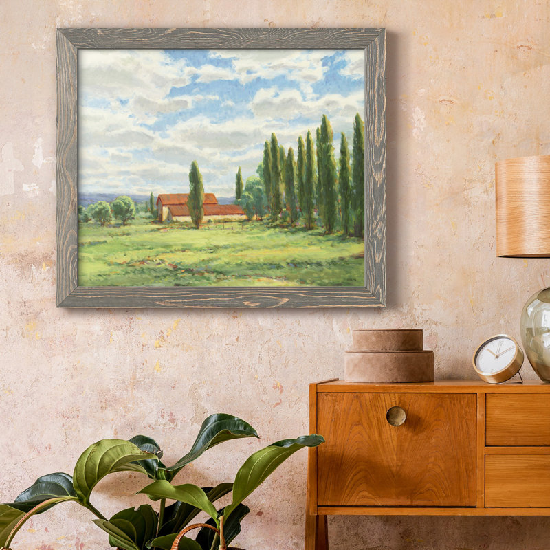 Cinéma d'été - Reproduction d'art sur toile encadrée, H 20 po x l 17 po x P 1,5 po, Encadré gris