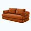 Canapé-lit convertible, canapé-lit pliant en velours côtelé, matelas de canapé-lit pliable avec oreillers, canapé désossé pour le salon, orange-1079136602