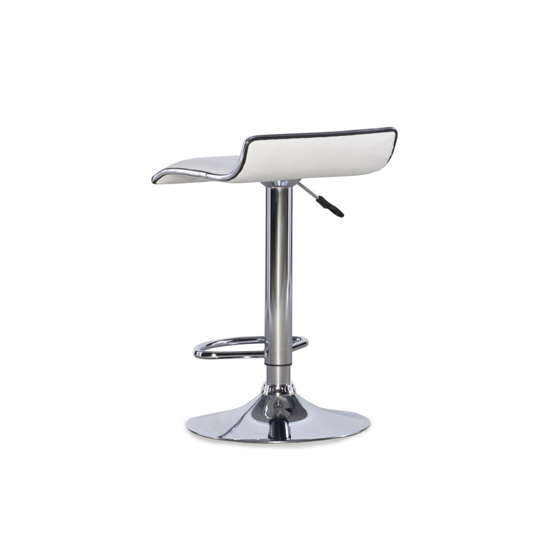 Tabouret de bar à hauteur ajustable Renea, Blanc