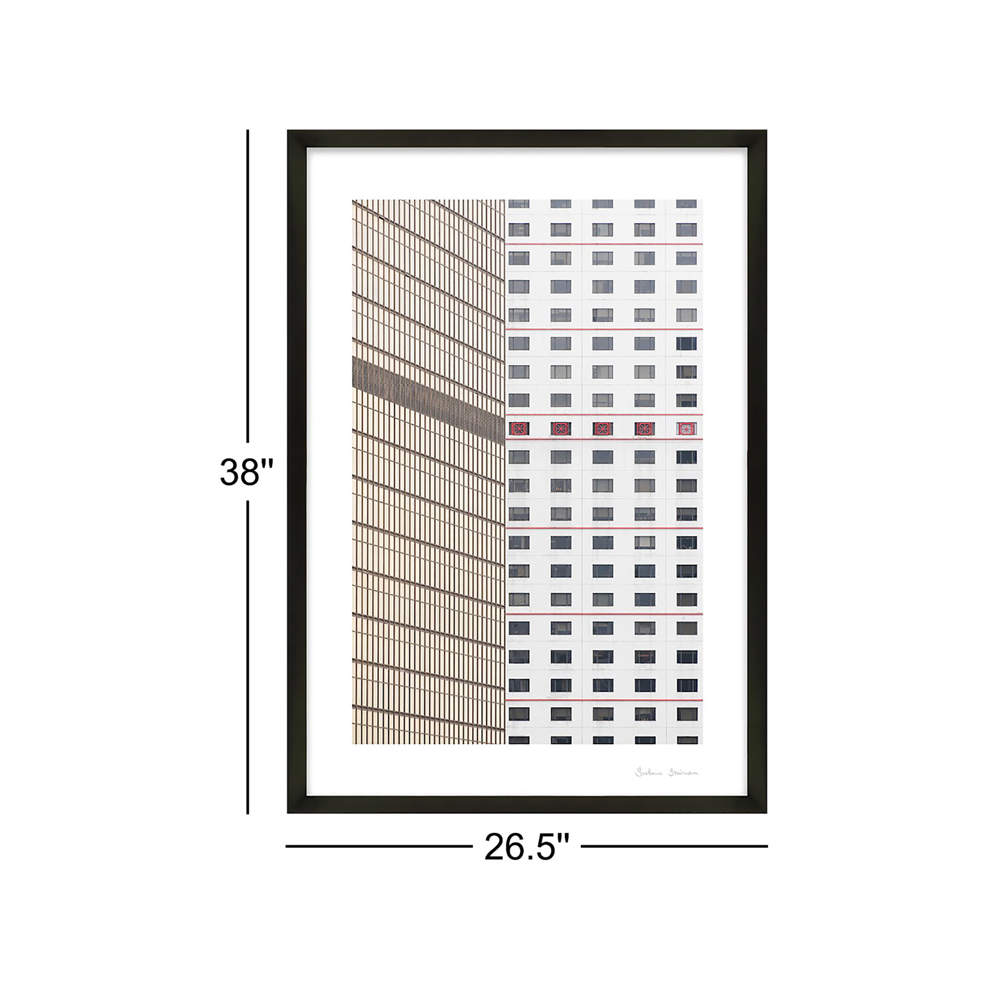Loui Hong Kong by Svetlana Smirnova - 2 Piece Picture Frame Photograph Set, 38" H x 26.5" W x 1.25" D, Black