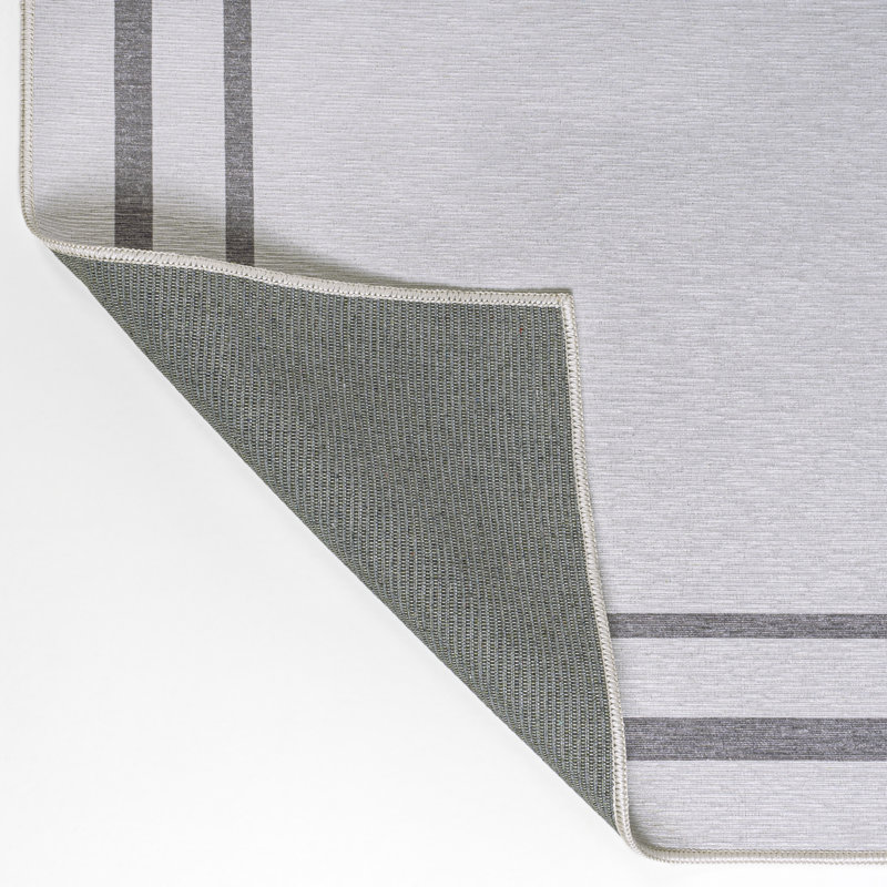 Tapis blanc / gris Mariques Classic, Rectangle 2 pi 11 po x 5 pi