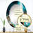 Puyan Abstract Geode Turquoise II - Abstract Marble Wall Mirror-408662001