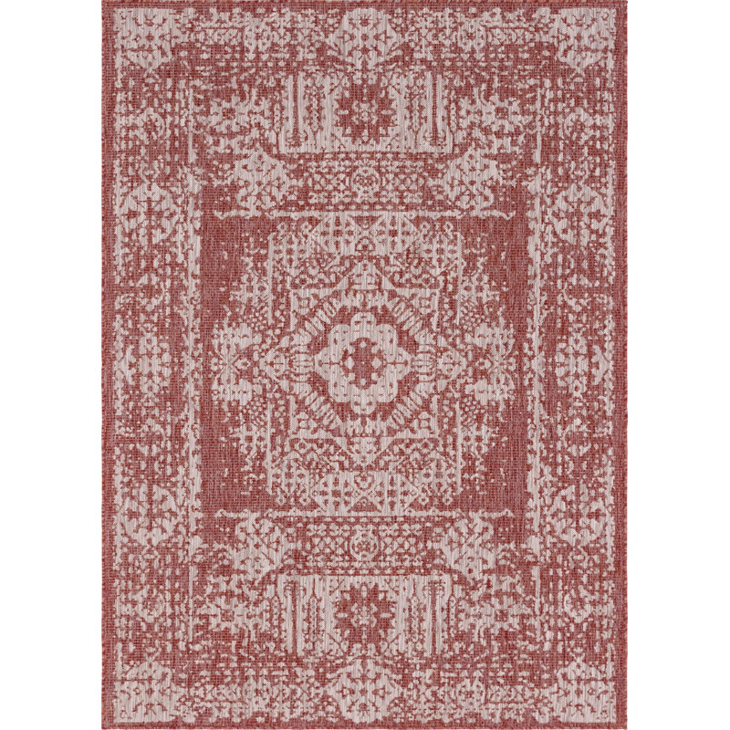 Cozine Oriental Indoor / Outdoor Rug, Rectangle 7'1" x 10'