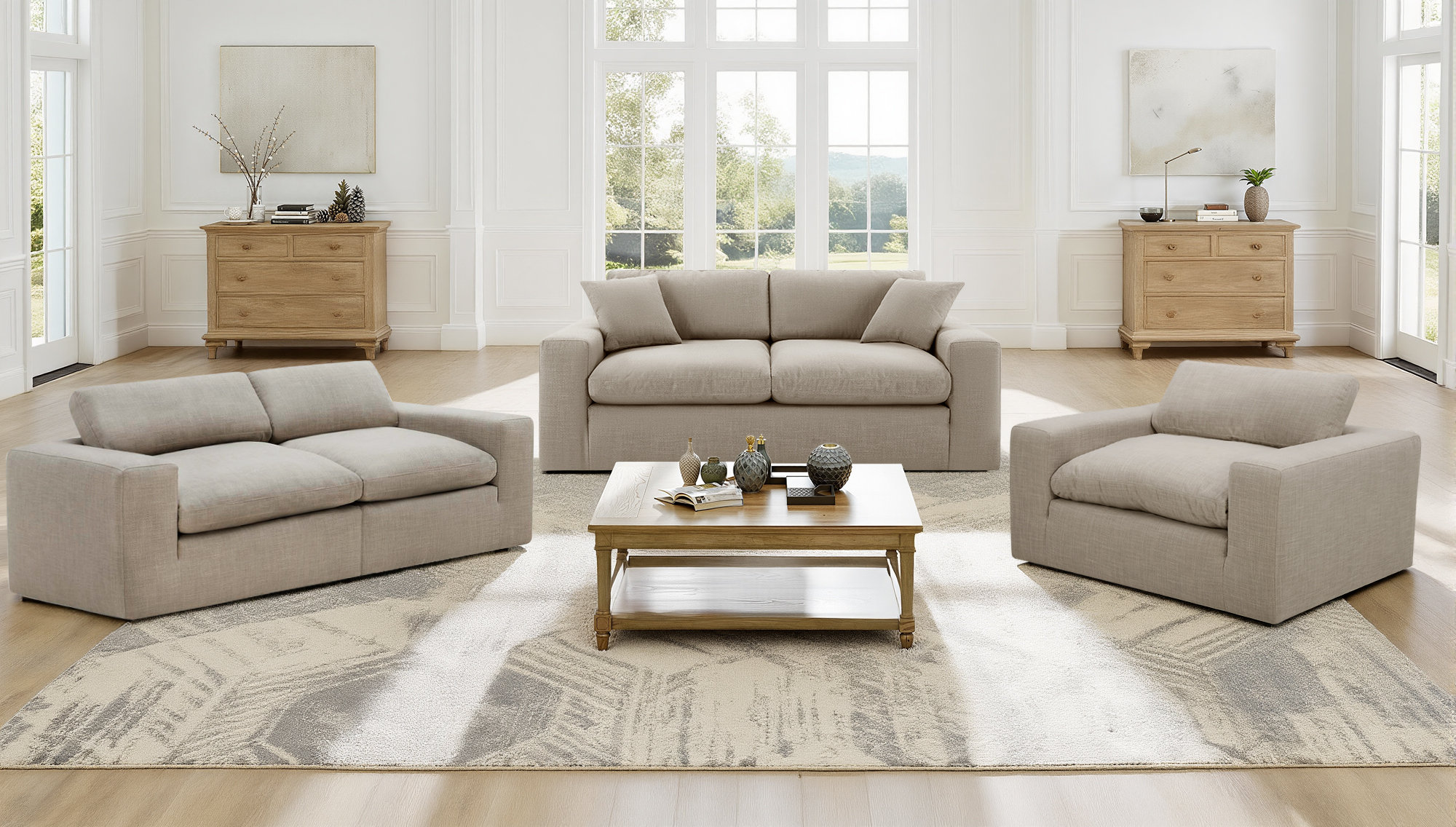 Ebern Designs Corrinne 3 Piece Upholstered Living Room Set & Reviews ...