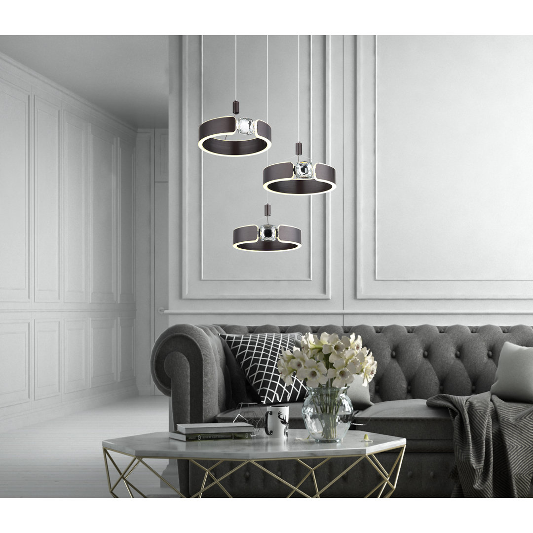 Delcenia 1 - Light Bronze LED Geometric Pendant