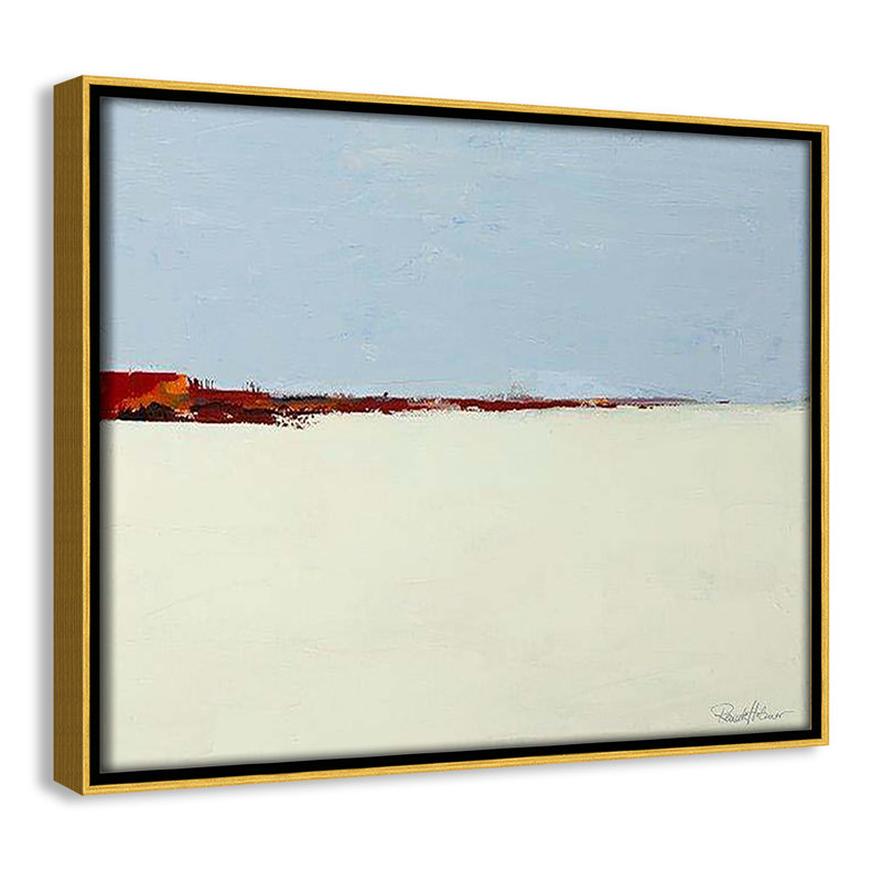 «Desert Plains» par Renate Holzner - reproduction sur toile flottante, H 9,5 po x l 11,5 po x P 2 po, Encadrement doré