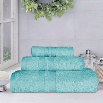 Charie Quick-Drying 3 Piece 100% Cotton Towel Set