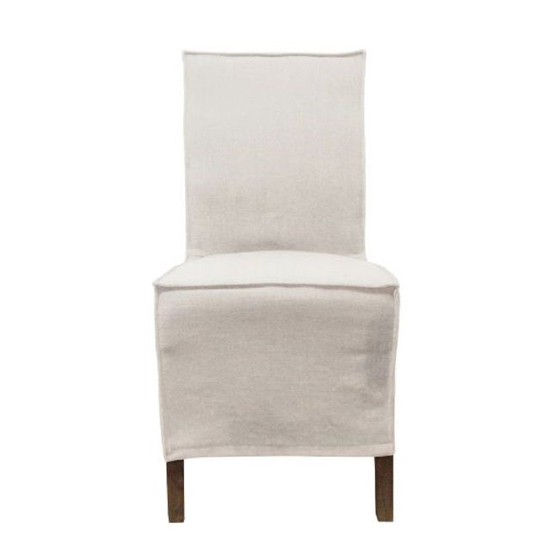 Zaynab Upholstered Dining Chair, Light Beige, Brown