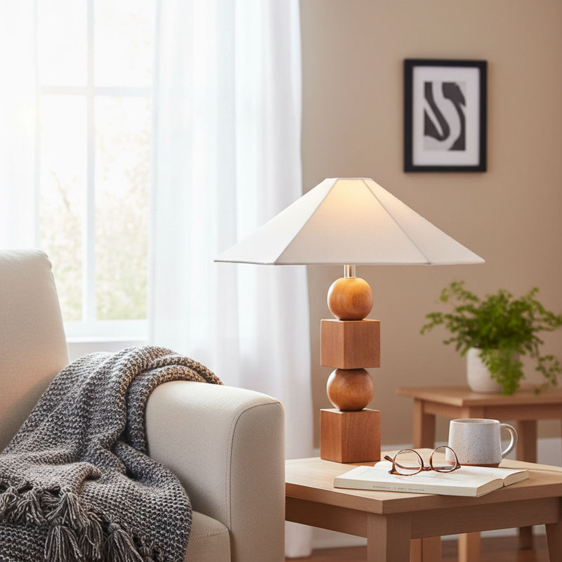 Sandie 23" Table Lamp with Cotton Shade