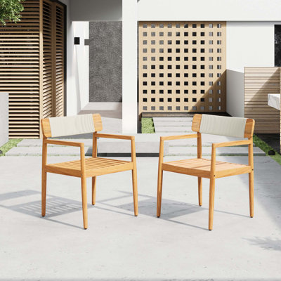 Outdoor Solid Wood Dining Chairs