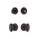 Nostalgic Warehouse Classic Rosette Entry Set with Homestead Knob