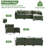 108" Modular Chenille Sectional Sofa with Movable Ottoman, Deep Seats, Side Pockets & 5 Pillows-1528537795