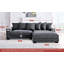 Canapé modulaire surdimensionné deux pièces de luxe Luxe pour salon, canapé en L de 102,4 po avec méridienne, revêtu de velours côtelé-308341043