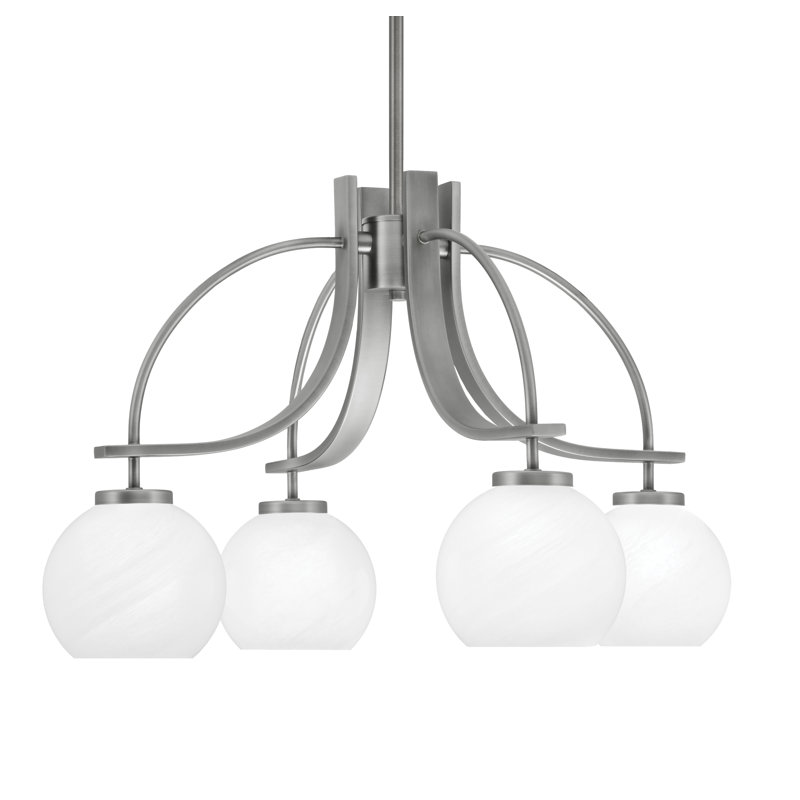 Lustre encastré Cavella, H 14,75 po x l 25 po x P 25 po, 4, Graphite