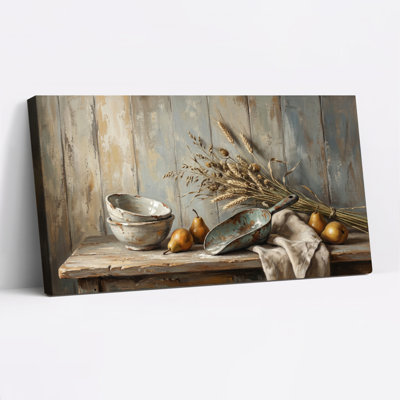 Ensemble de 1 tableau sur toile rustique