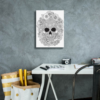 'Sugar Skull Wreath' by Hello Angel Canvas Wall Art