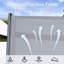 2 chaises longues grises. 5 options réglables, aluminium protégé, matériau, roues pour la mobilité, chaises longues de plage à assemblage facile - sièges très larges,, position