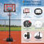 Panier de basketball portatif 5,25 à 7 pi de hauteur réglable avec panneau arrière de 33 po, roues et base stable pour les jeunes