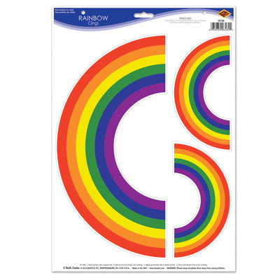 3 Piece Rainbow Cling Set