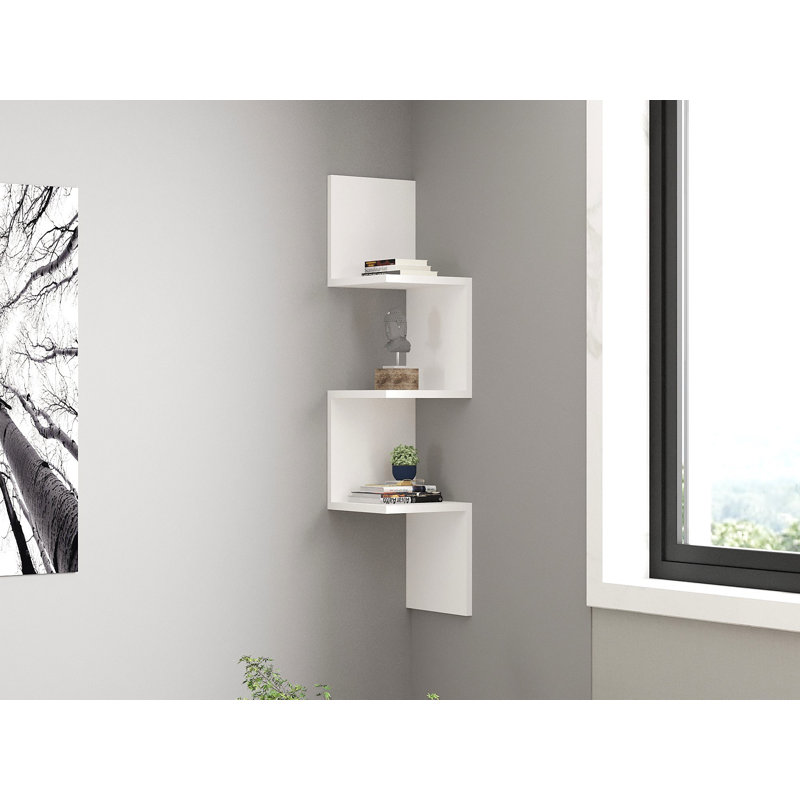 Tablette décorative 3 pièces Jabri, Blanc