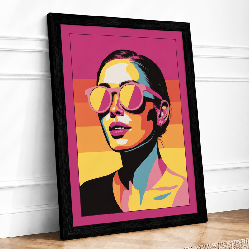 Neon Portrait Pop Art - Print, Black, A3 - 42.0 x 29.7 cm
