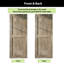 Porte de grange à panneaux en bois peint avec ensemble de quincaillerie d'installation-73160428-73160429