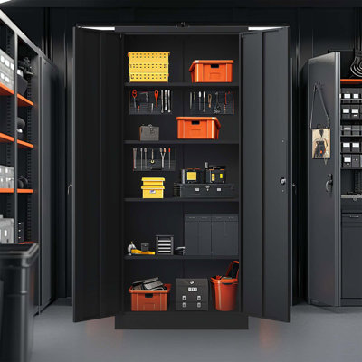 Melino 36'' Wide 4 - Shelf Storage Cabinet