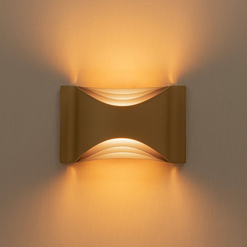 Applique murale 10 lumières DEL dorées à intensité variable, Gold