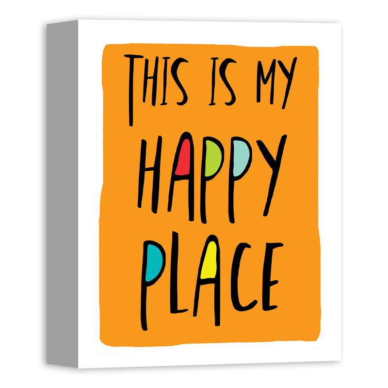 Art rectangulaire "daisie my happy place", H 14 po x l 11 po, Toile tendue
