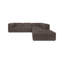 Canapé d'angle modulaire Form Dream en cuir brun ardoise
