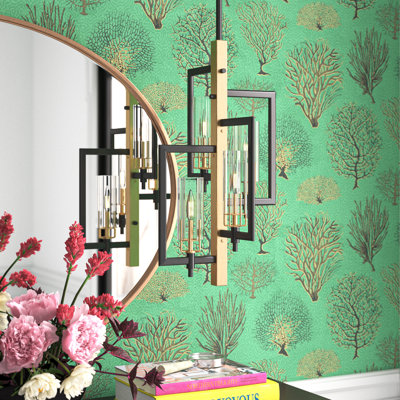 Etta Avenue™ Vivaan 4-Light Metal Sputnik Modern Linear Chandelier 