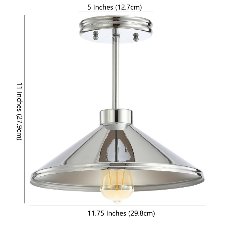 Starner Semi Flush Mount, Chrome