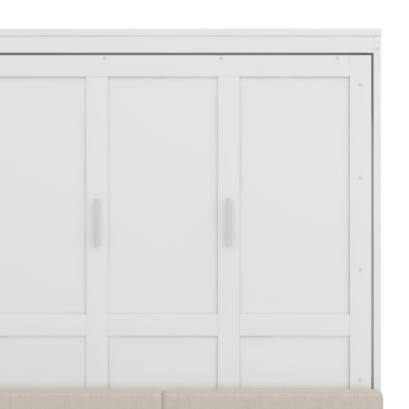 Lit escamotable mural Murphy avec coussin, Blanc