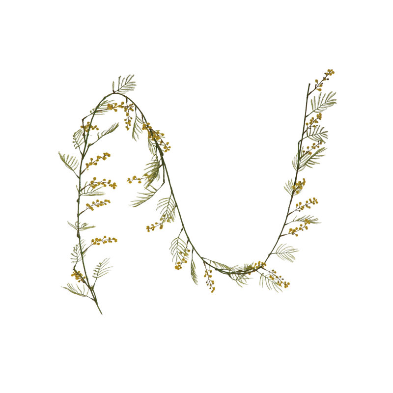 Fausse guirlande botanique avec fleurs jaunes