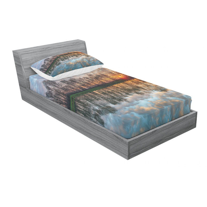 Microfiber Sheet Set, Twin Sheet Set with Fitted Sheet